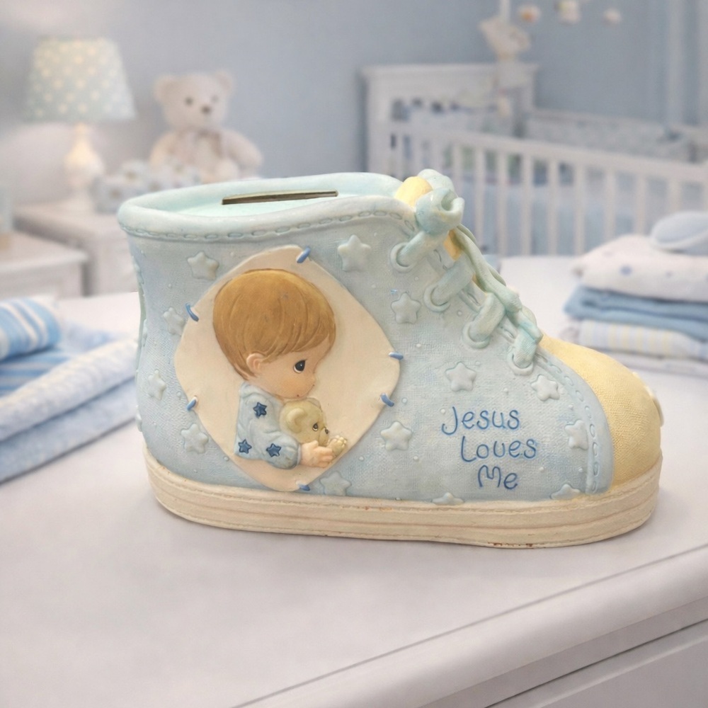 Vintage Precious Moments Baby shoe bank